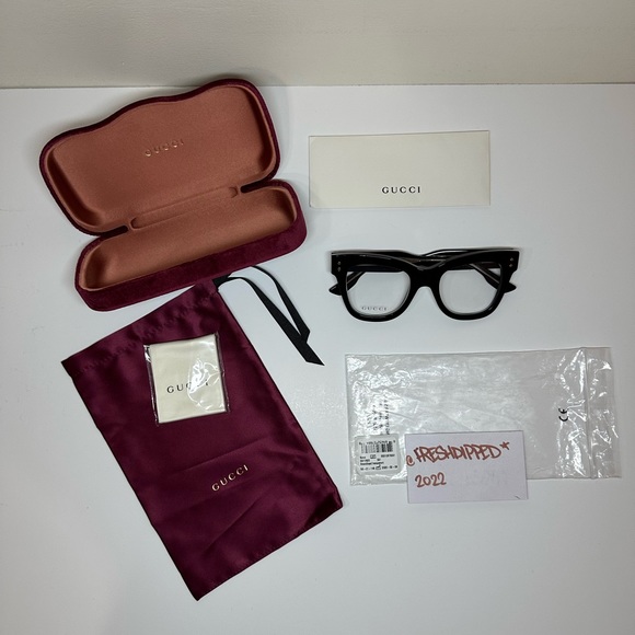 NWT GUCCI WOMENS GLASSES GG10820 BLACK WITH CASE AND LENS CLOTH - Picture 3 of 16